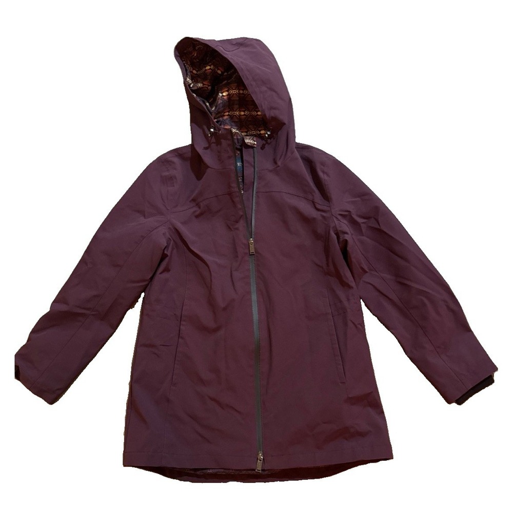 Pendleton Rain Coat Jacket Womens S Purple Maroon Hooded Softshell Lined Outdoor